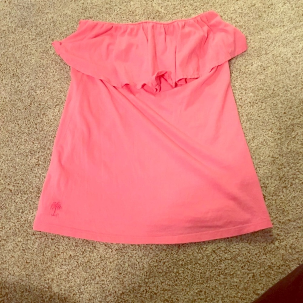 Lilly Pulitzer strapless shirt.